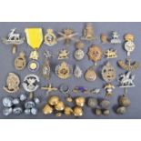 LARGE COLLECTION OF ASSORTED WWII AND POST WAR CAP BADGES