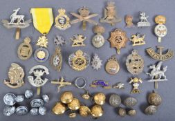 LARGE COLLECTION OF ASSORTED WWII AND POST WAR CAP BADGES