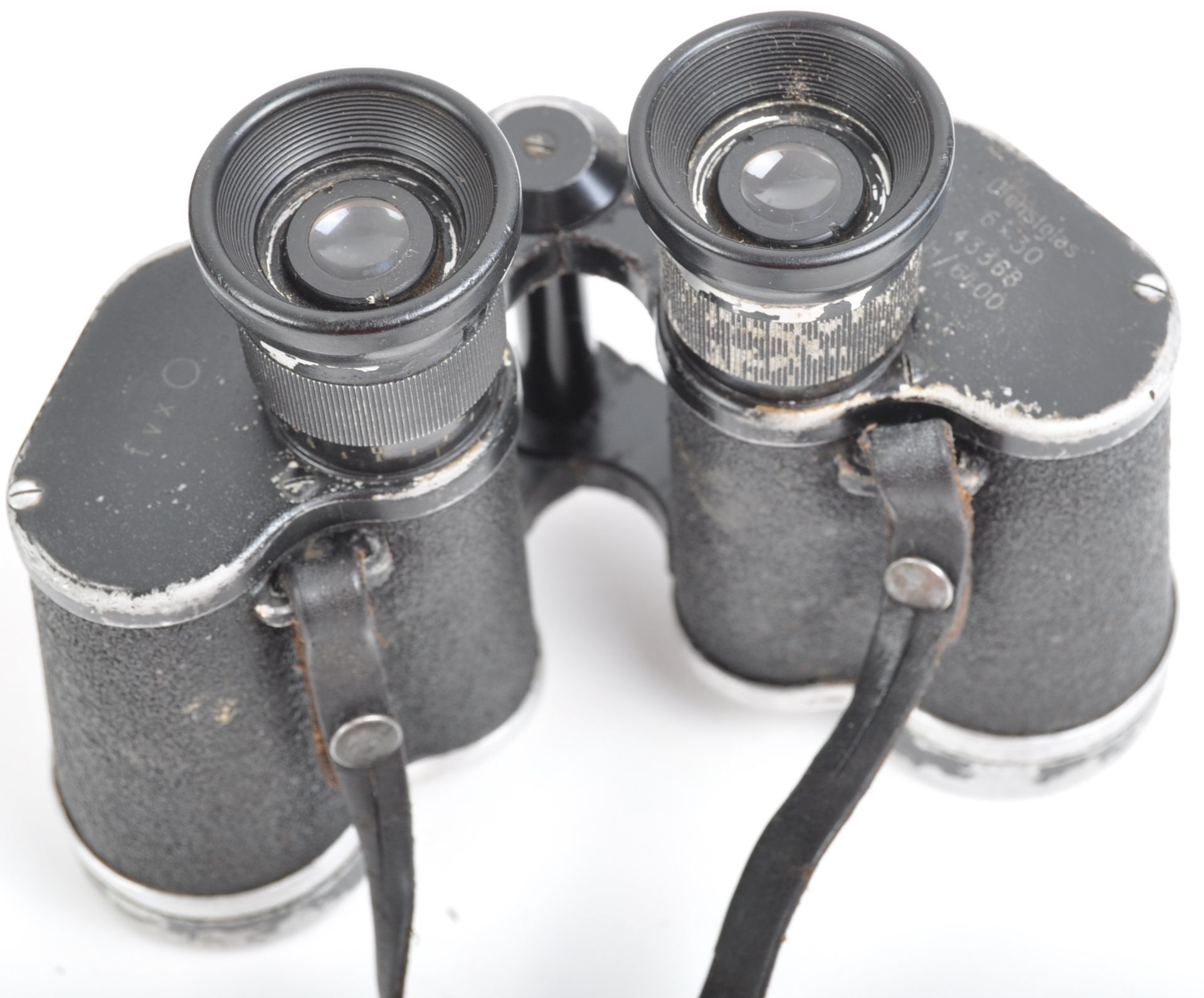 RARE PAIR WWII GERMAN DIENSTGLAS FIELD BINOCULARS - Bild 7 aus 9