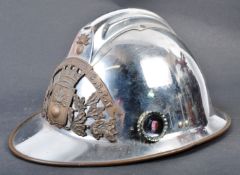 ORIGINAL MID-CENTURY FRENCH RAILWAY FIREMAN'S STEEL HELMET