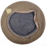 POST-WWII 1949 BRITISH ARMY UNIFORM BERET & CAP BADGE