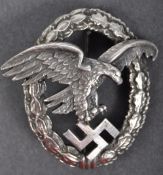 WWII SECOND WORLD WAR NAZI LUFTWAFFE PILOT / OBSERVER BADGE