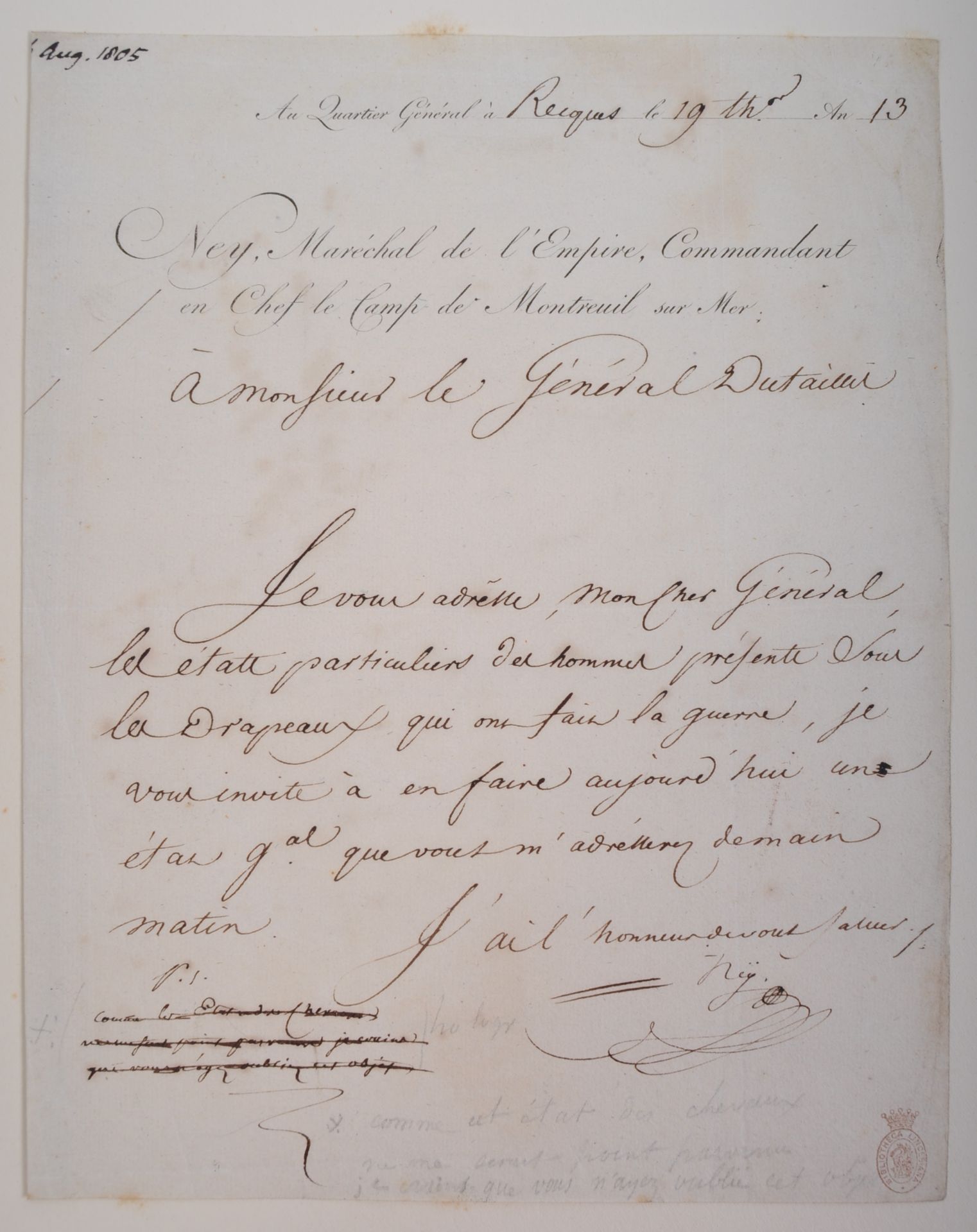 NAPOLEONIC WARS - EXCEPTIONAL COLLECTION OF LETTERS - Image 22 of 216