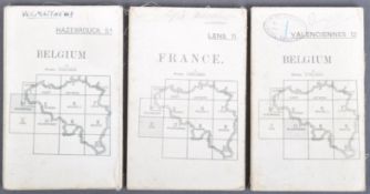 COLLECTION OF THREE WWI FIRST WORLD WAR MAPS OF FRANCE & BELGIUM