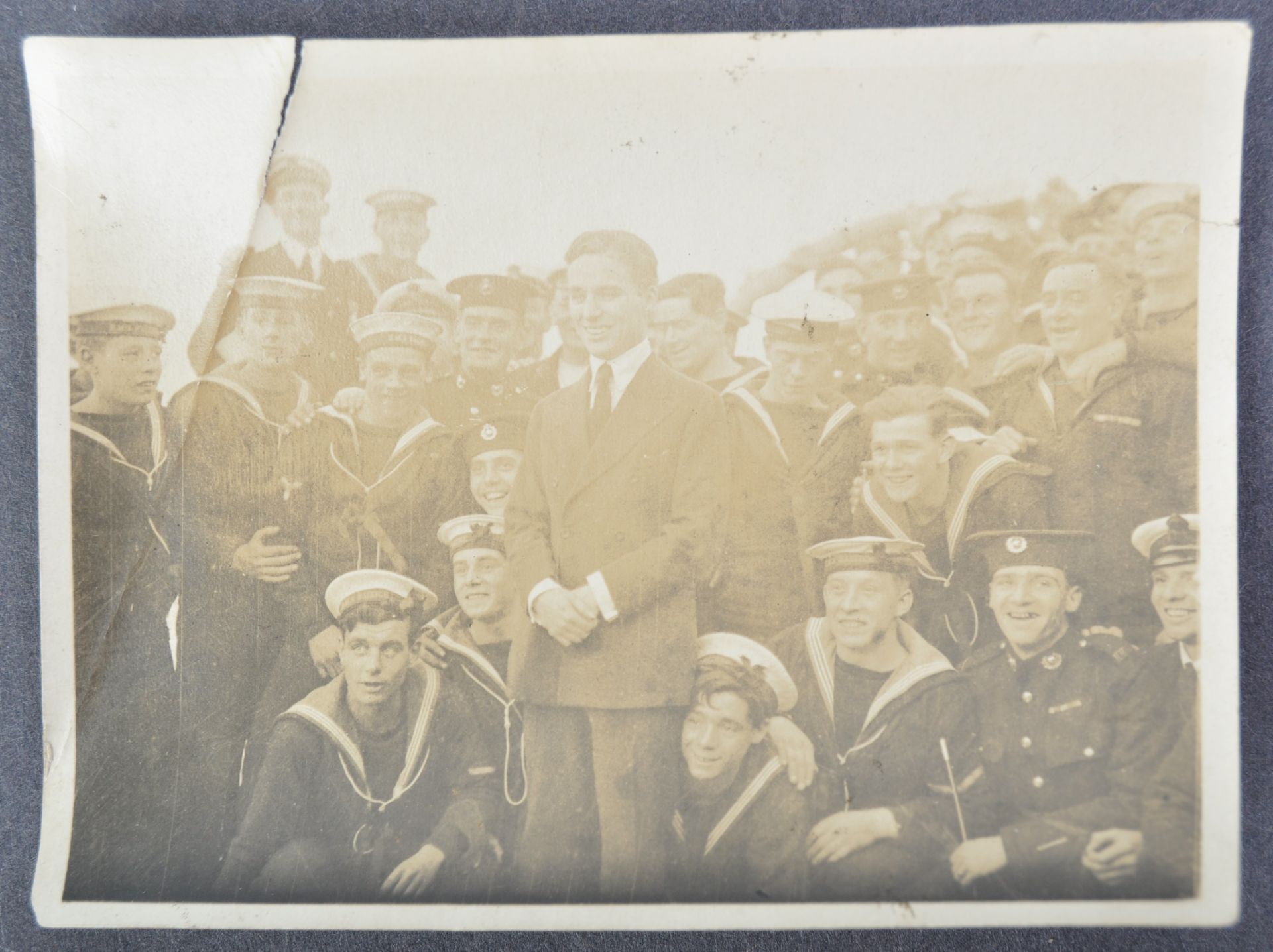 PHOTO OF CHARLIE CHAPLIN VISITING TROOPS ON THE WESTERN FRONT