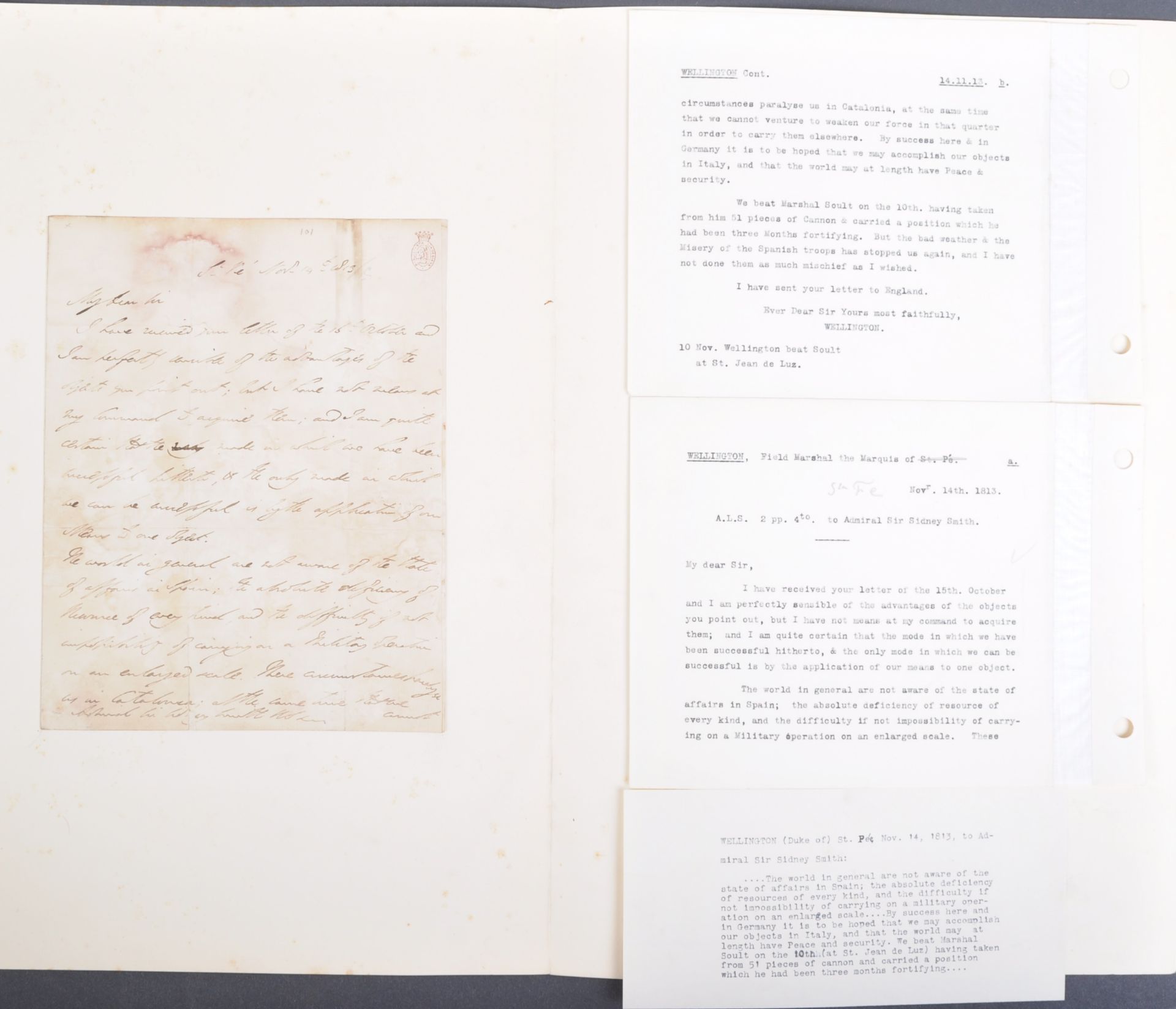 NAPOLEONIC WARS - EXCEPTIONAL COLLECTION OF LETTERS - Image 54 of 216