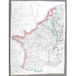 WWII SECOND WORLD WAR SILK ESCAPE MAP - FRANCE