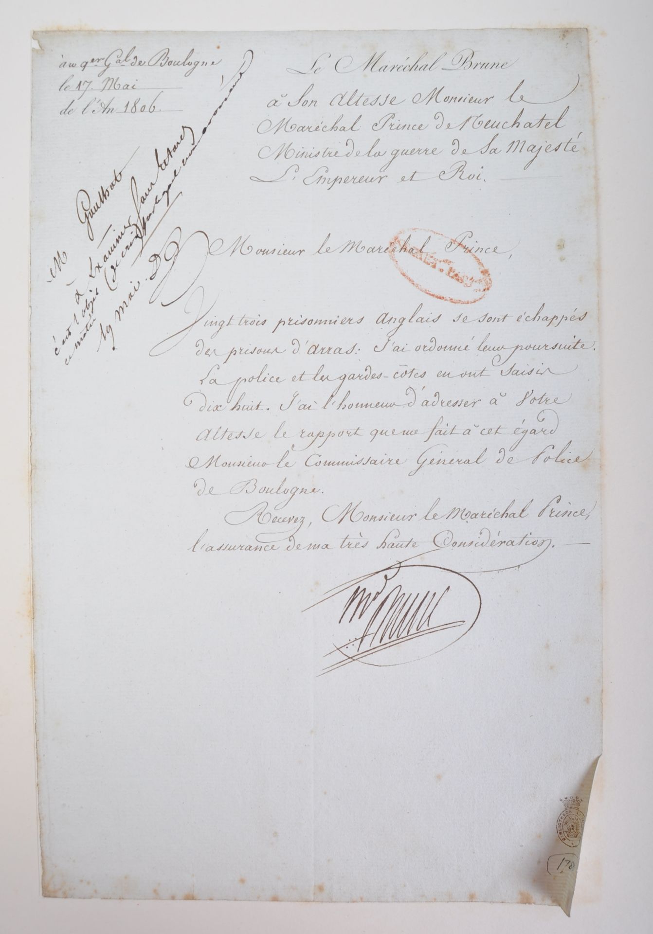 NAPOLEONIC WARS - EXCEPTIONAL COLLECTION OF LETTERS - Image 123 of 216