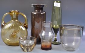 COLLECTION OF ASSORTED STUDIO ART GLASS VASES