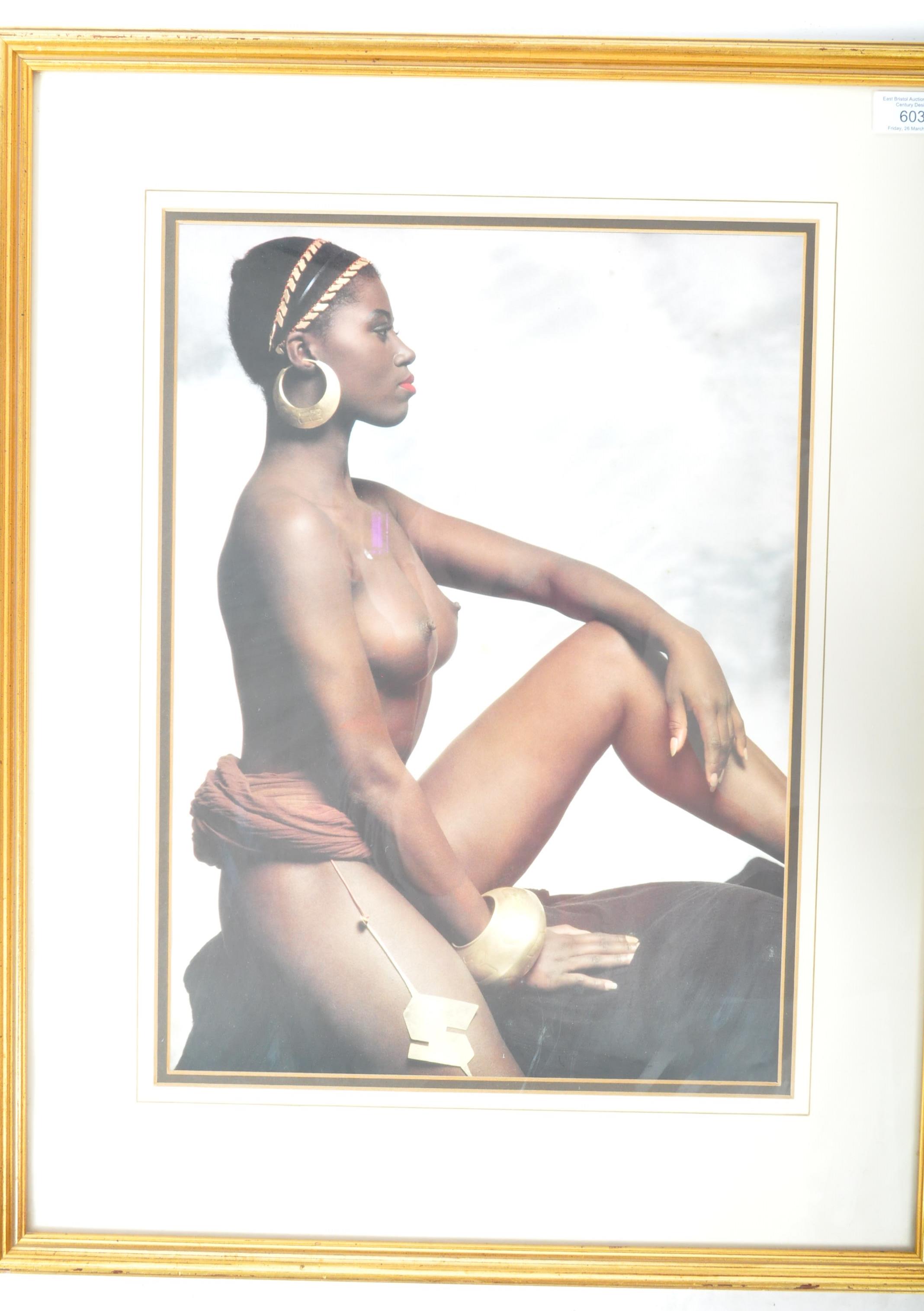 1980'S FRAMED AND GLAZED PHOTOGRAPH OF A NUDE LADY - Image 2 of 4