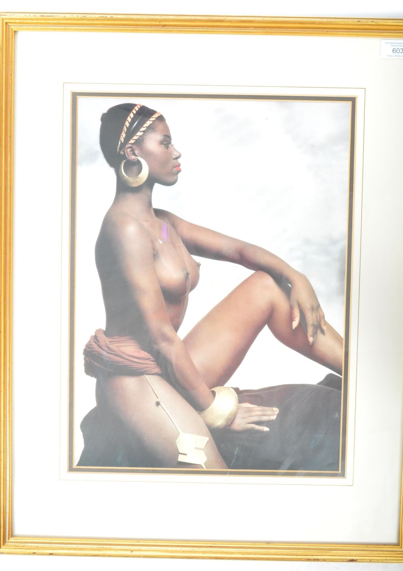 1980'S FRAMED AND GLAZED PHOTOGRAPH OF A NUDE LADY - Bild 2 aus 4