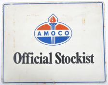 AMOCO OFFICIAL STOCKIST ADVERTISING SHOP POINT OF SALE SIGN