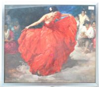 FRANCISCO CLEMENTE - THE RED SKIRT - RETRO FRAMED