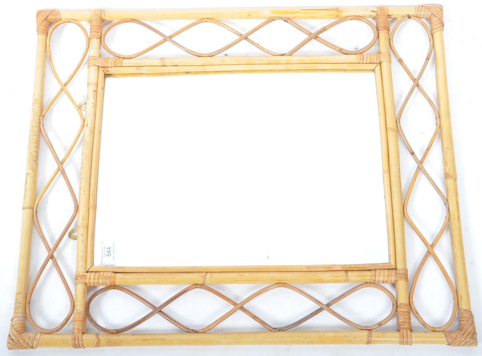 ORIGINAL RETRO 1960'S BAMBOO WALL MIRROR