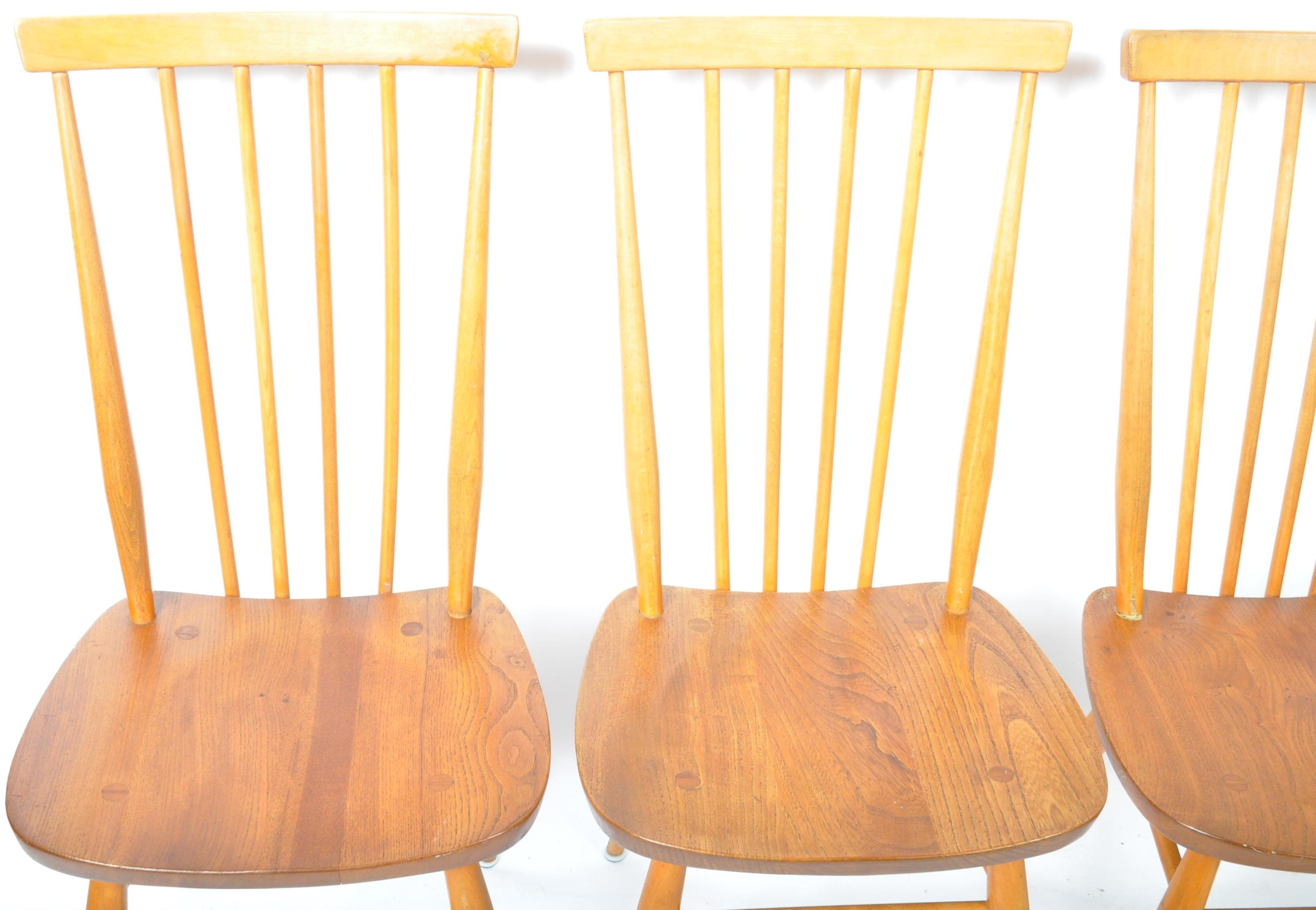LUCIAN ERCOLANI ERCOL MODEL 608 SET OF FOUR CHAIRS - Image 3 of 6