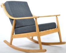 ORIGINAL 1960'S SCANDART BEECH & ELM ROCKING CHAIR