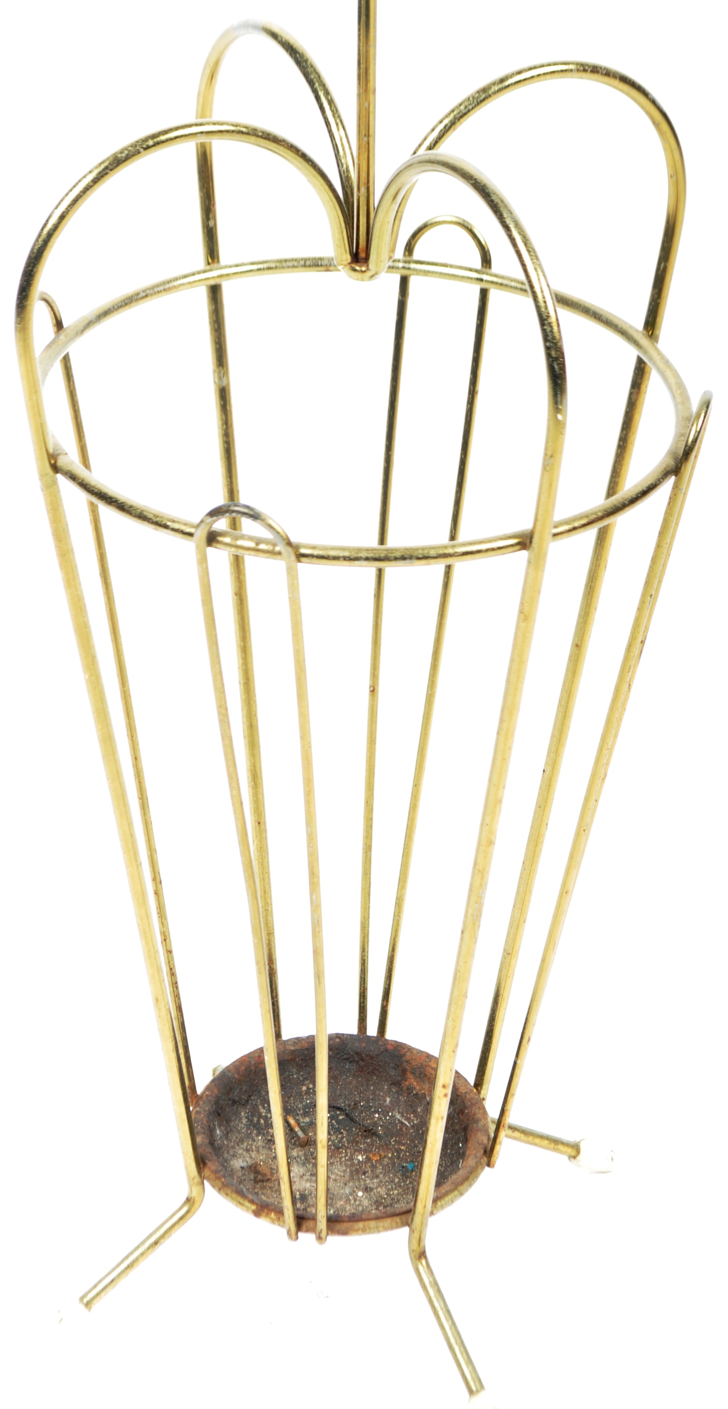 RETRO 20TH CENTURY BRASS WORKED STICKSTAND IN THE FORM OF AN UMBRELLA - Image 2 of 3