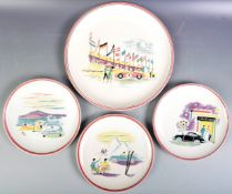 RARE SET OF 1960'S PORSCHE FACTORY GIFT PLATES BY ULMER KERAMIK