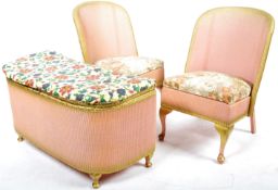 LLOYD LOOM - LUSTY - MATCHING PAIR OF CHAIRS AND OTTOMAN