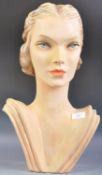 ORIGINAL 1930'S ART DECO PLASTER FEMALE MANNEQUIN