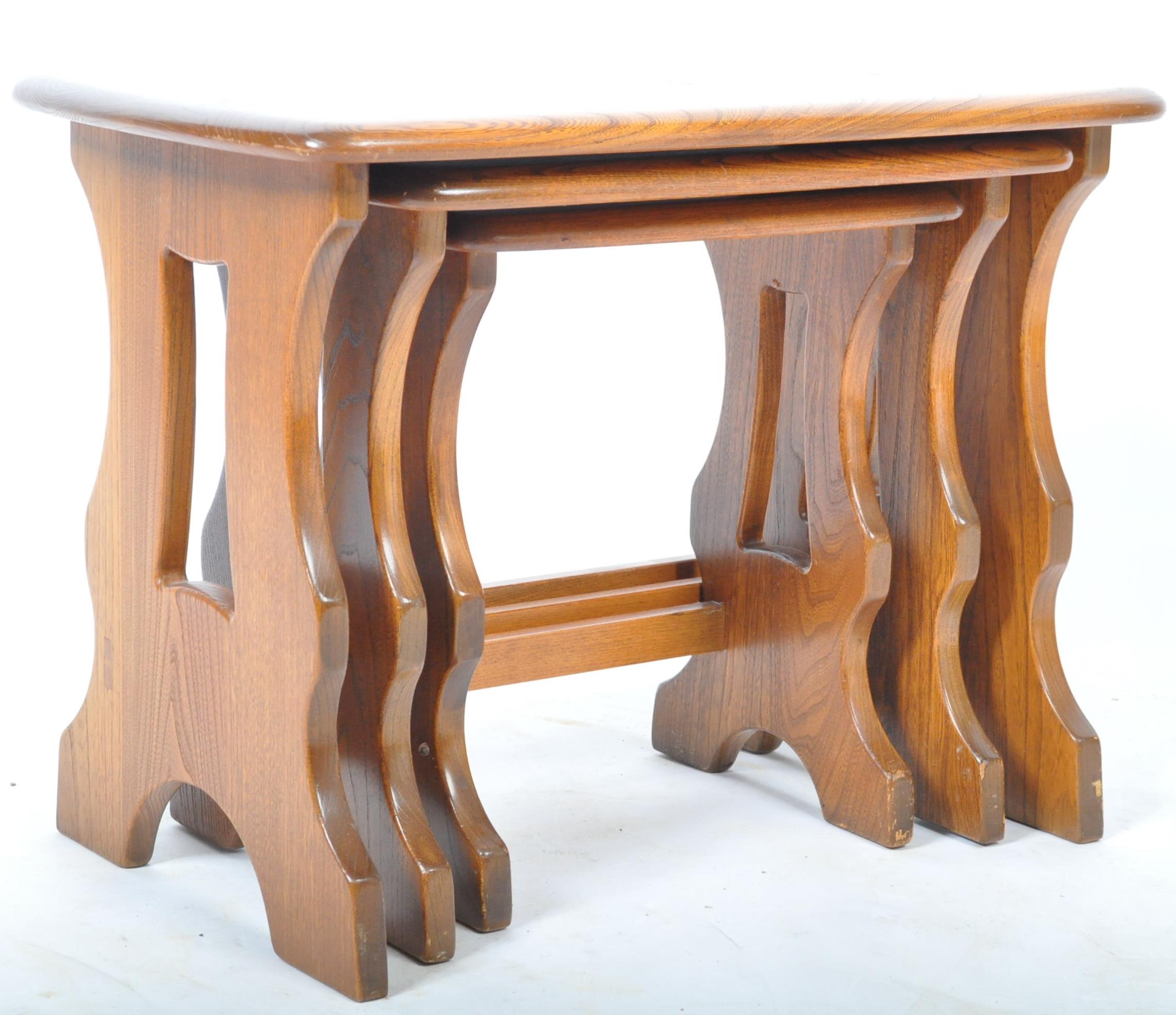 LUCIAN ERCOLANI - ERCOL - CHANTRY NEST OF ELM TABLES