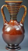 CHRISTOPHER DRESSER FOR LINTHORPE POTTERY TWIN HANDLE VASE