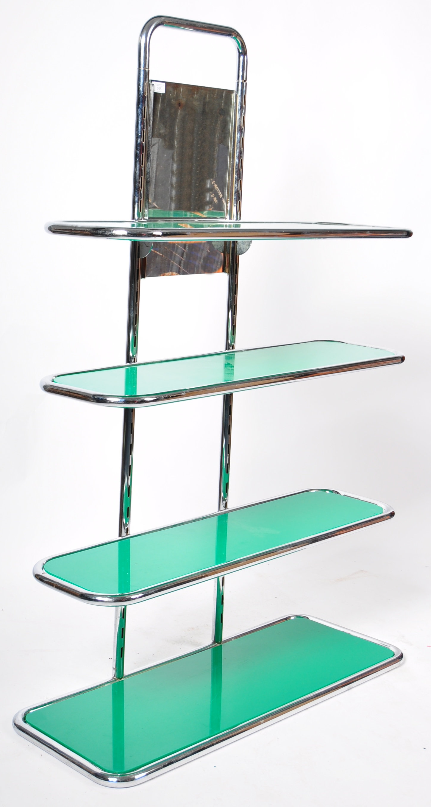 20TH CENTURY ART DECO CHROME SHOP DISPLAY STAND / SHELVING UNIT