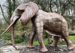 INCREDIBLE 1:1 SCALE 2M TALL LIFESIZE BABY ELEPHANT SCULPTURE