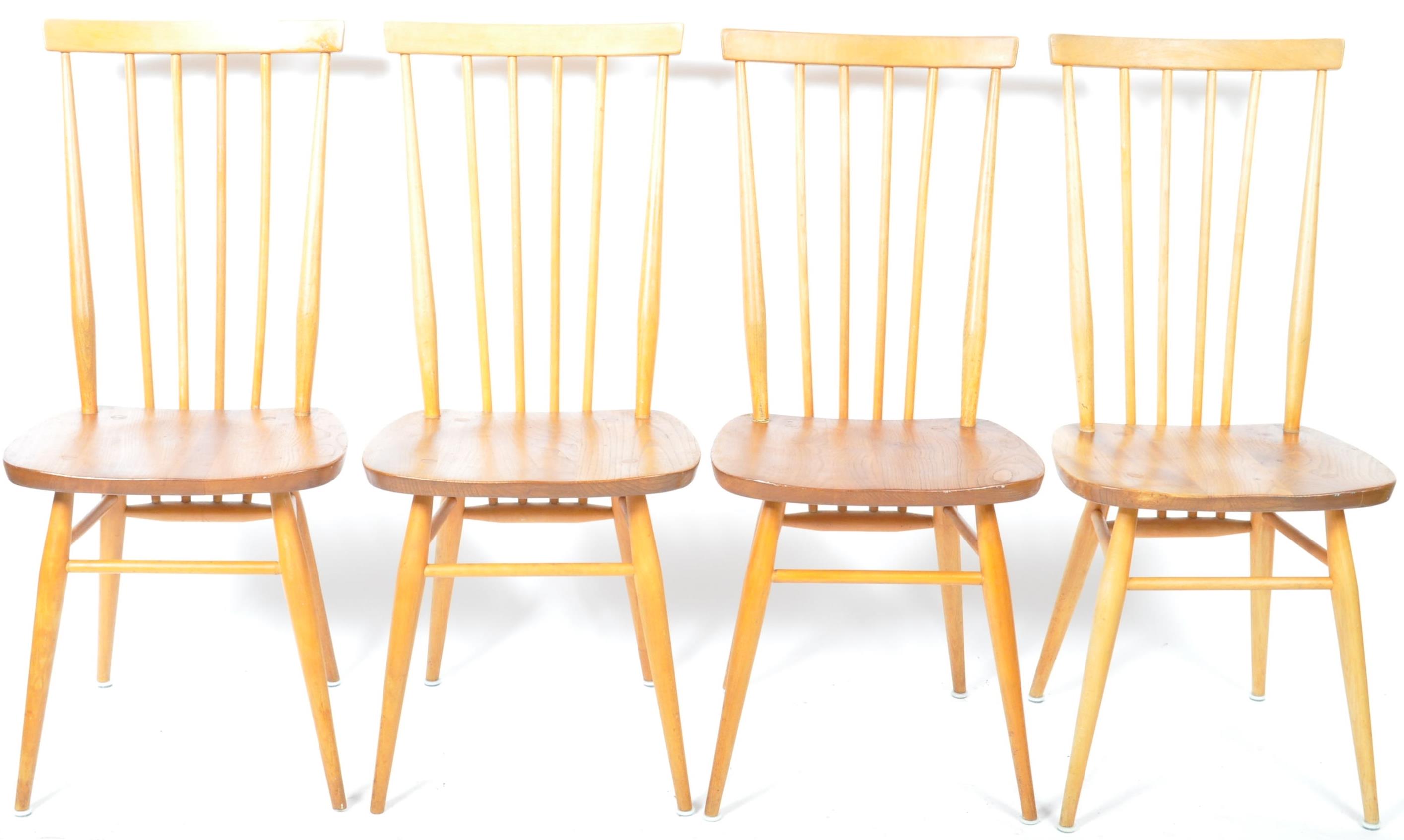 LUCIAN ERCOLANI ERCOL MODEL 608 SET OF FOUR CHAIRS - Image 2 of 6