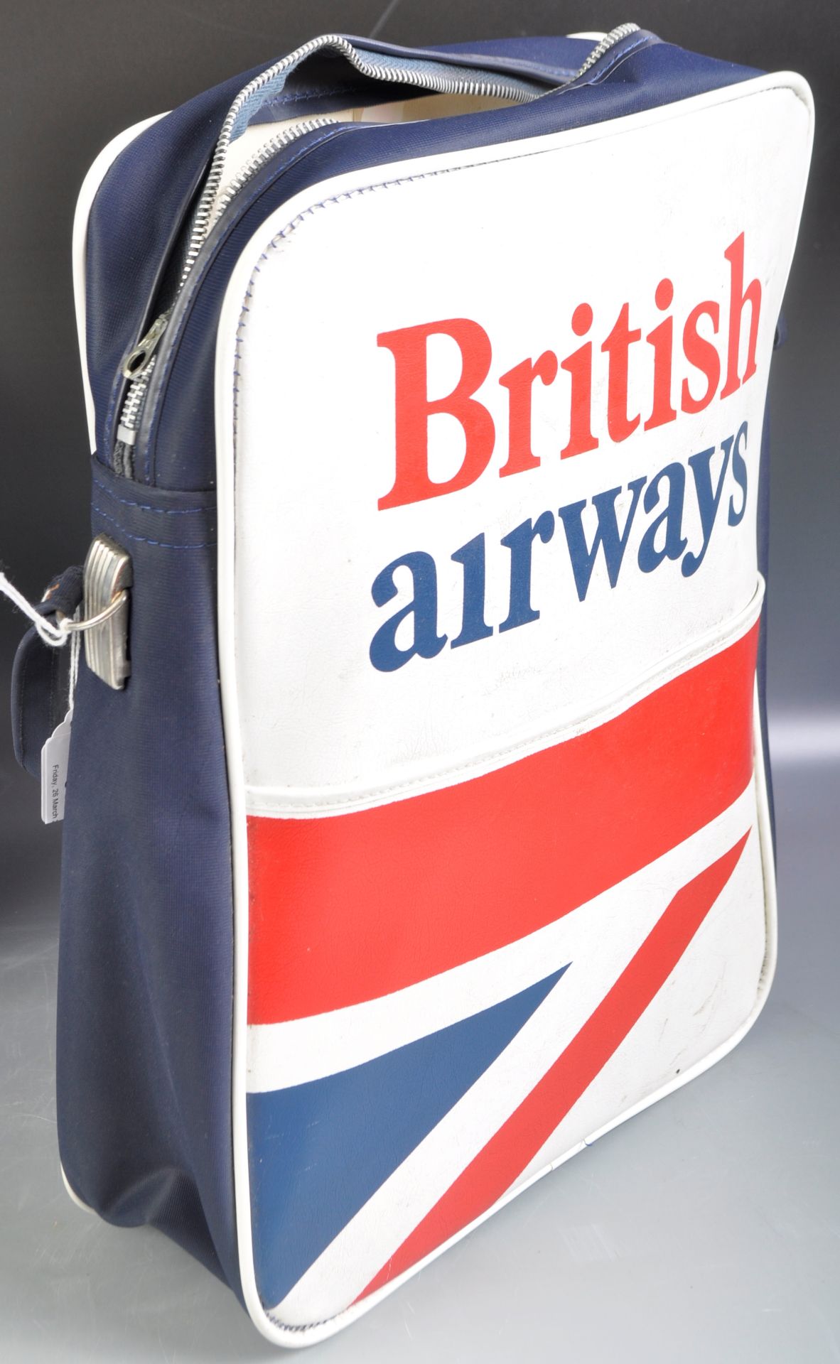 BRITISH AIRWAYS VINTAGE LEATHER ADVERTISING BAG AND ANOTHER - Image 5 of 9