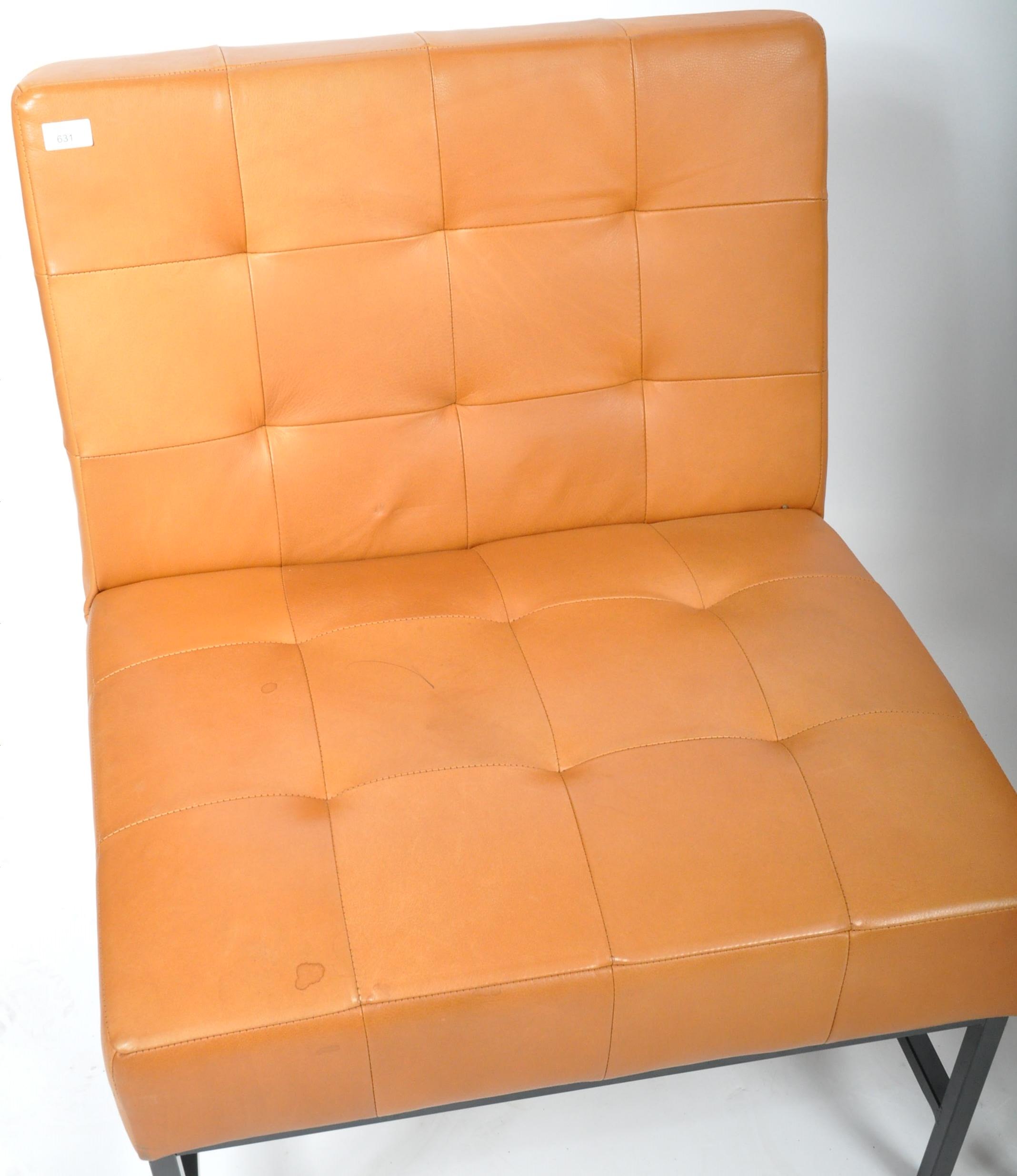 PAIR OF LATE 20TH CENTURY CARAMEL EASY LOUNGE CHAIRS - Image 3 of 8