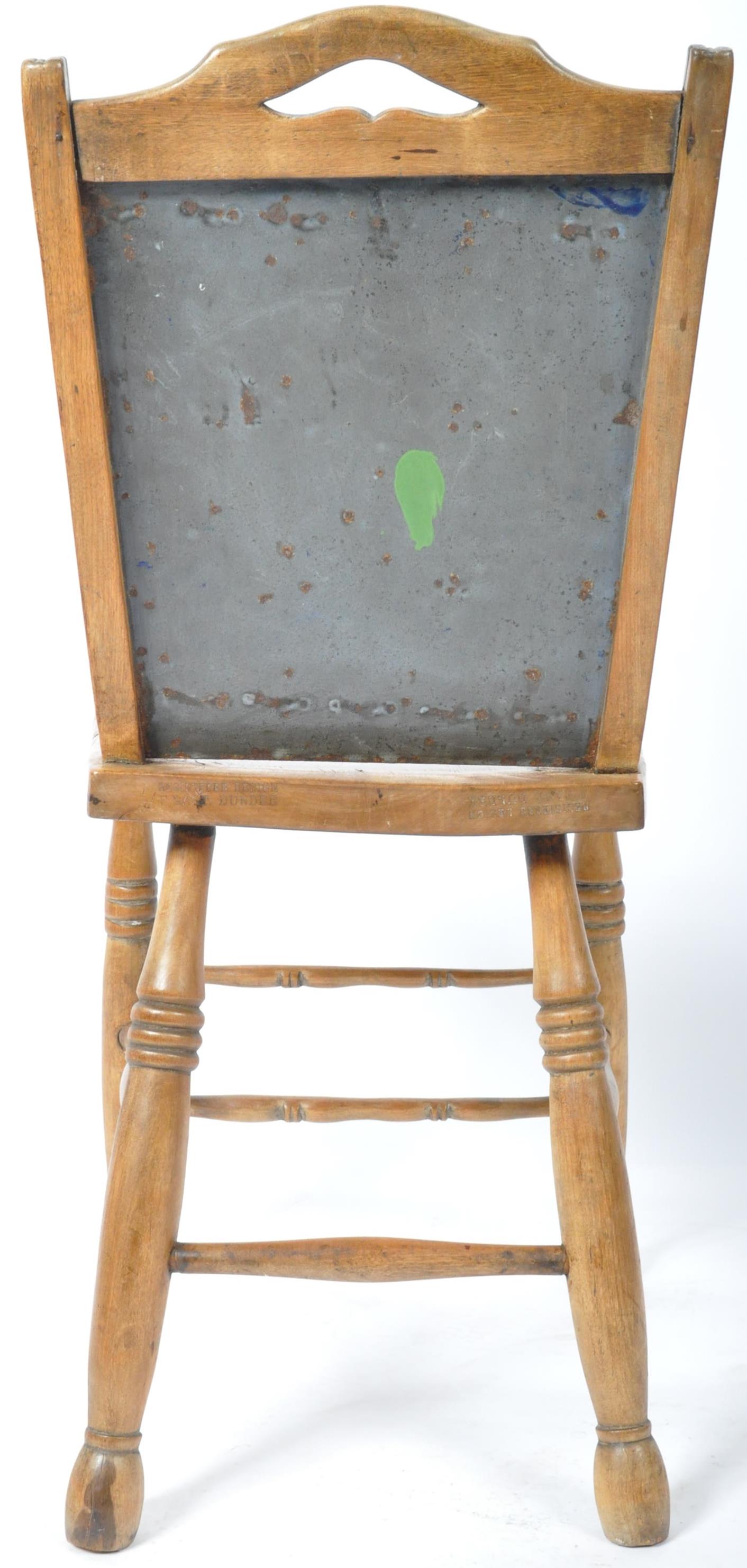WATSON'S SOAP ANTIQUE ADVERTISING ENAMEL BACKED CHAIR - Image 5 of 7