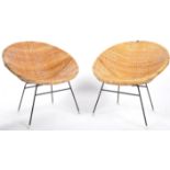 RETRO VINTAGE WICKER ATOMIC SATELLITE CHAIRS