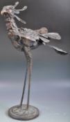 20TH CENTURY BRONZE EFFECT SCULPTURE OF A MYTHICAL PHOENIX BIRD