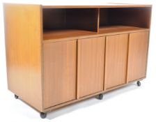 RETRO 1960'S TEAK WOOD VINYL RECORD PLAYER CABINET