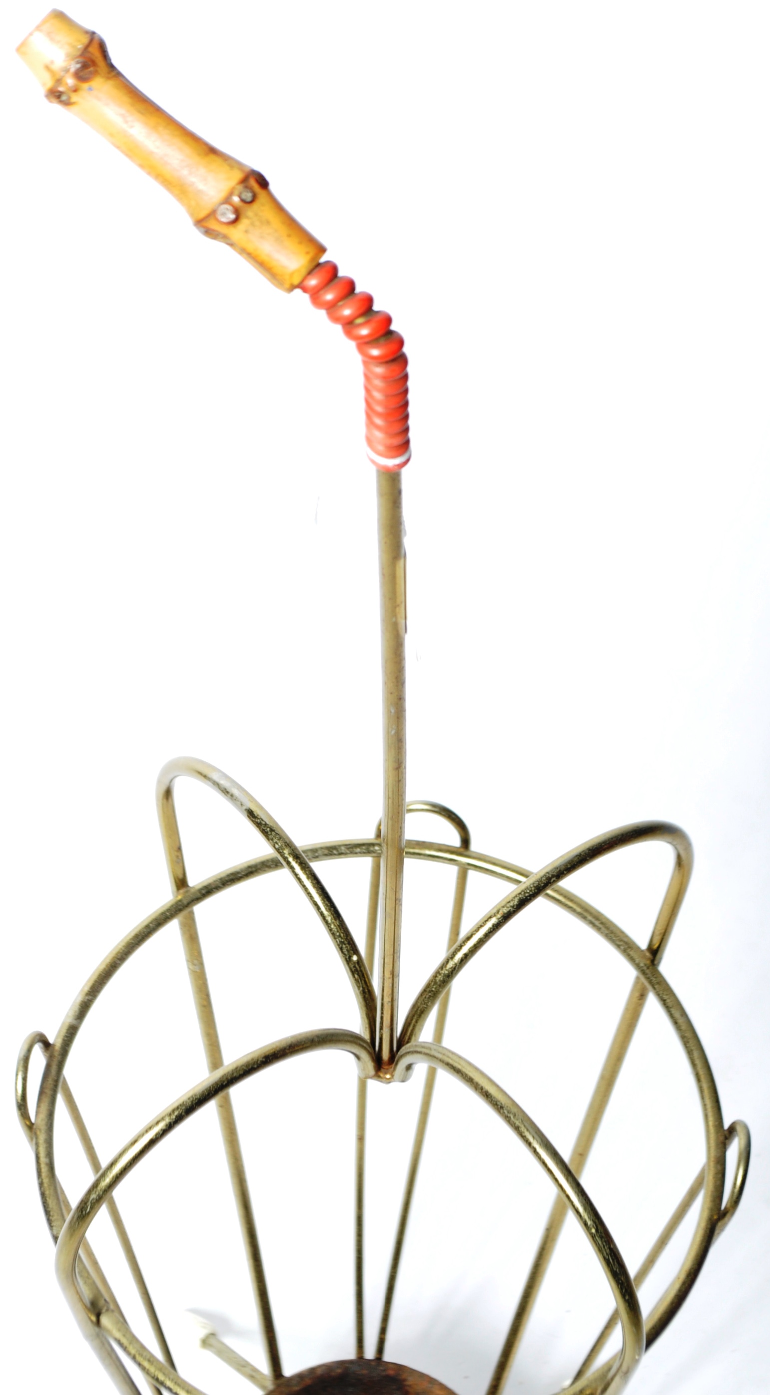 RETRO 20TH CENTURY BRASS WORKED STICKSTAND IN THE FORM OF AN UMBRELLA - Image 3 of 3