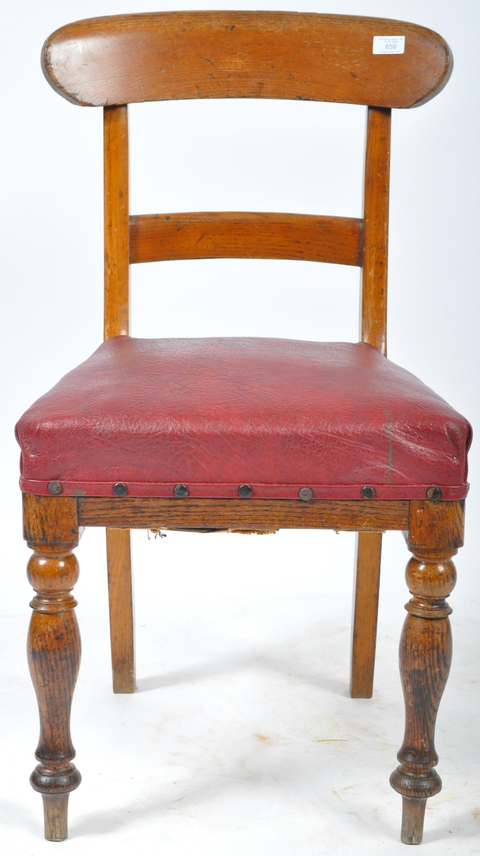 VINTAGE EARLY 20TH CENTURY OAK RAILWAY STATION CHAIR - BRISTOL - Image 7 of 9
