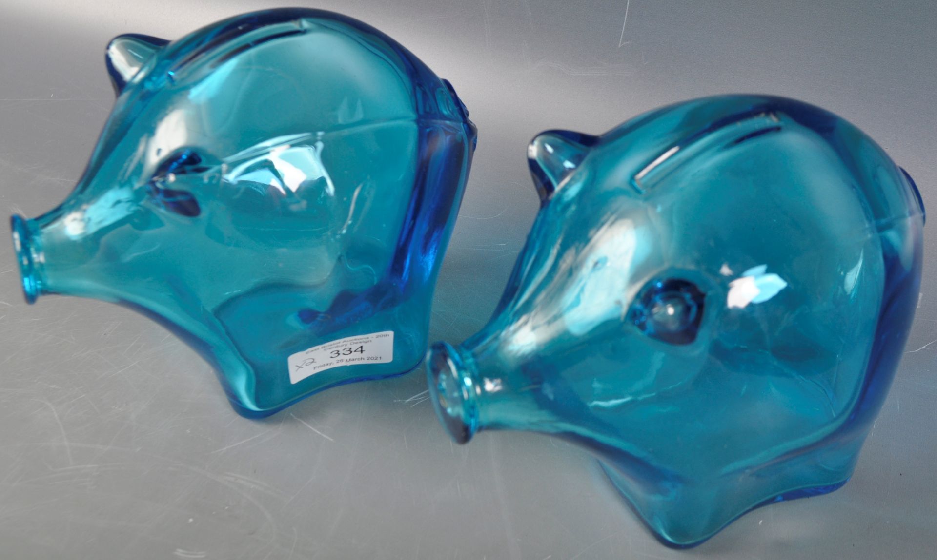 CASCADE - PAIR OF 1960S STUDIO ART GLASS PIGGY BAN - Bild 7 aus 7