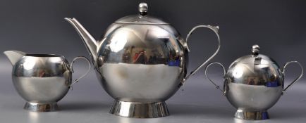 NICK MUNRO - SUNFISH - SILVER PLATED THREE PIECE TEA SET