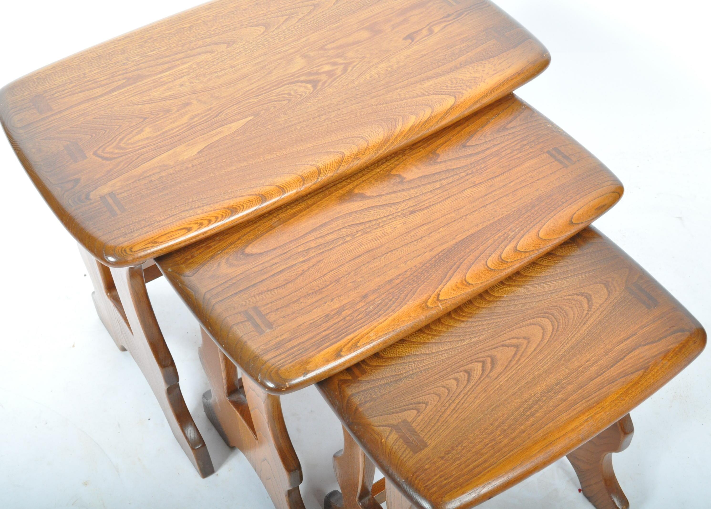 LUCIAN ERCOLANI - ERCOL - CHANTRY NEST OF ELM TABLES - Image 5 of 6