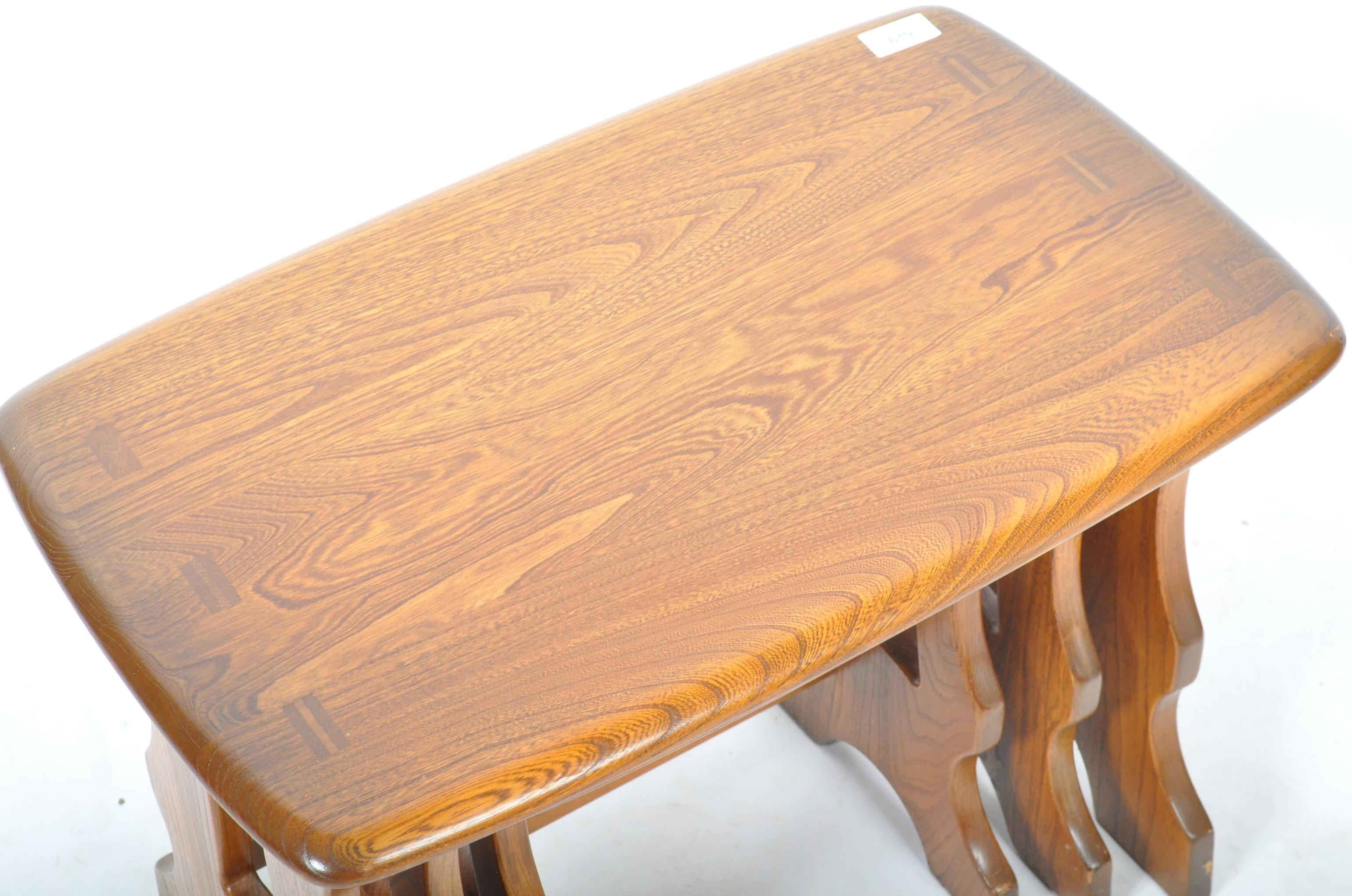 LUCIAN ERCOLANI - ERCOL - CHANTRY NEST OF ELM TABLES - Image 3 of 6