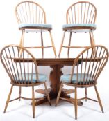 ERCOL 909 LATIMER DINING TABLE AND MATCHING FOUR CHAIRS