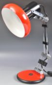 NF LUMINAIRES - VINTAGE RED & BLACK DESK LIGHT / LAMP