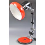 NF LUMINAIRES - VINTAGE RED & BLACK DESK LIGHT / LAMP