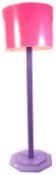 LARGE FLOOR STANDING PURPLE VELVET LAMP LIGHT