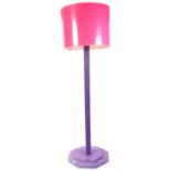 LARGE FLOOR STANDING PURPLE VELVET LAMP LIGHT