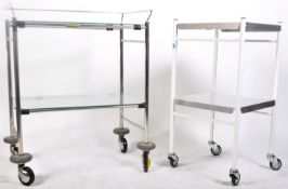 TWO MEDICAL / OPHTHALMOLOGY TWO TIER TROLLEYS