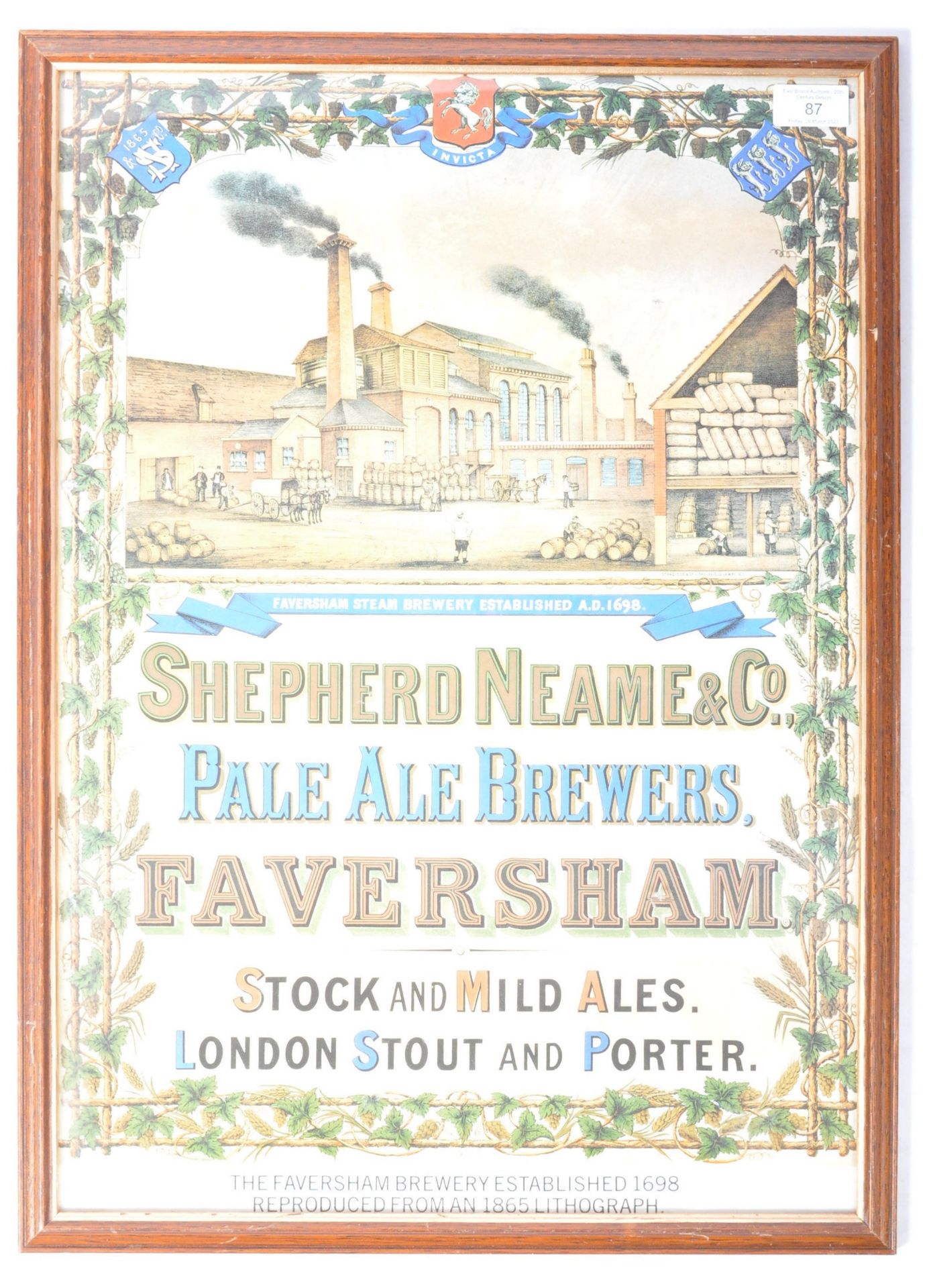 20TH CENTURY SHEPHERD'S PALE ALE ADVERTISING POSTER