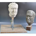 PAIR OF 20TH CENTURY BRITISH MODERN ART SCULPTURAL BUSTS