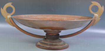 ARTS AND CRAFTS COPPER AND BRASS TABLE CENTERPIECE